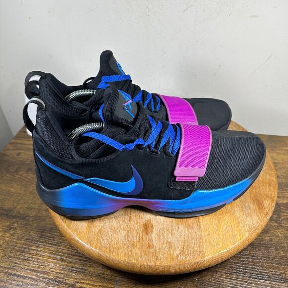 Nike PG 1 Flip the Switch 2017 Black Purple Blue Shoes Men's Size 13 878627-003‎